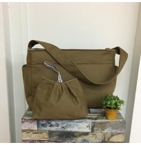 Short Handle Handmade Bag - Khaki