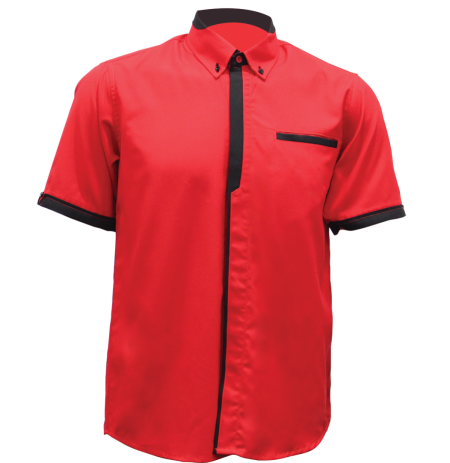 Male - Red / Black  (Short Sleeve Shirt)