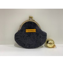 Handmade Coin Bag  Comes With Metal Clip - Black (Pre Order)